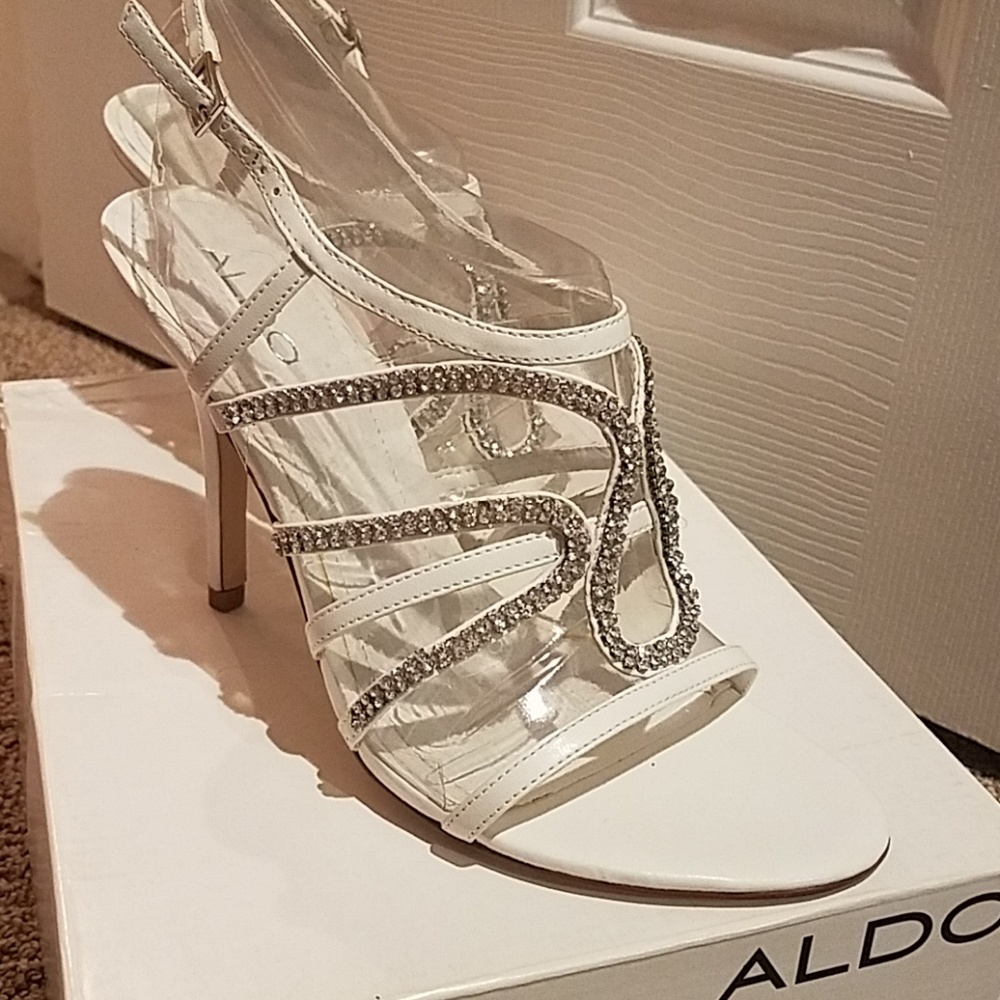 🌹2/$59🌹 Aldo | White Jeweled Heels
